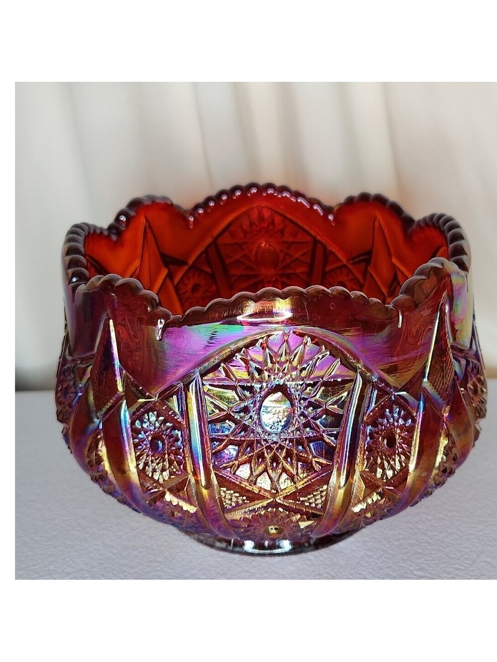 Indiana Glass Heirloom Sunset Carnival Bowl